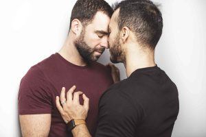 Gay Couple Kissing