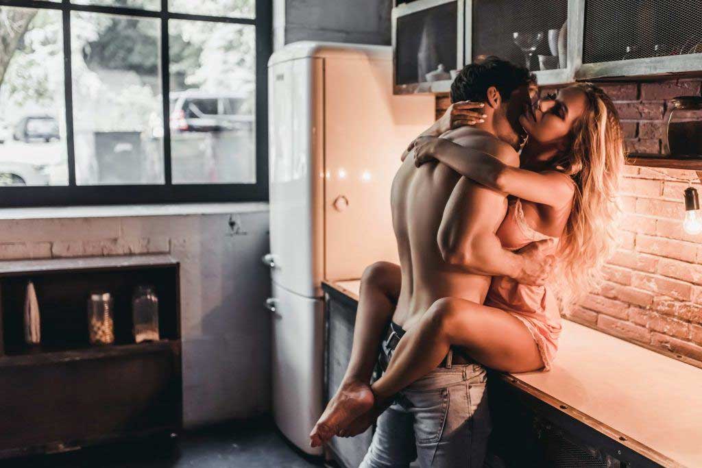 Couple Kissing Before Sex